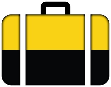 Saxony-Anhalt, Almanya bayrağı. Bavul simgesi