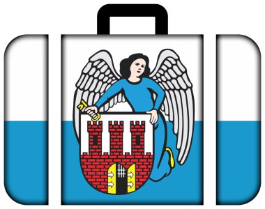 Torun, Polonya bayrağı. Bavul simgesi