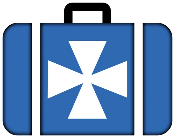 Bandiera di Rzeszow, Polonia. Icona della valigia — Foto Stock