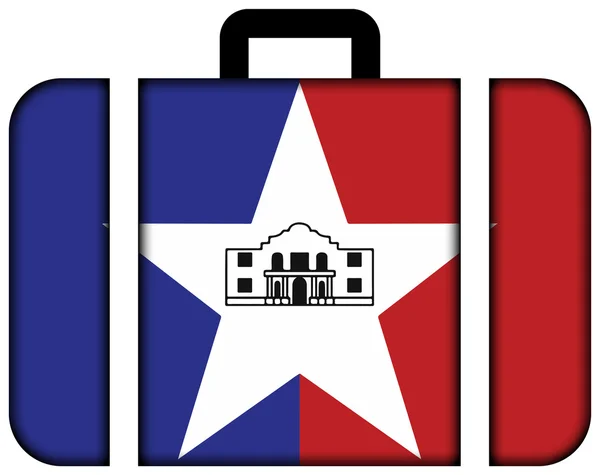 Vlag van San Antonio, Texas, Usa. Koffer-pictogram — Stockfoto