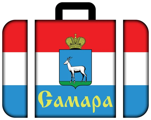 Flaga Samara, Samara Oblast, Rosja. Ikonę walizki — Zdjęcie stockowe