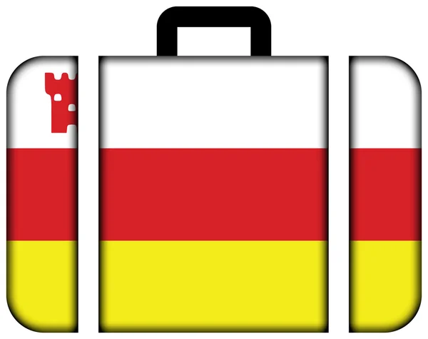 Bandiera di Santa Barbara, California, USA. Icona della valigia — Foto Stock