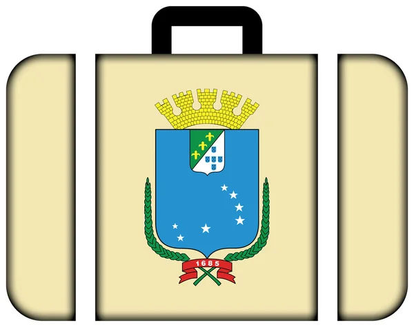 Sao Luis, Maranhão, Brazília zászlaja. Bőrönd ikon — Stock Fotó