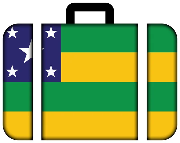 Sergipe devlet, Brezilya bayrağı. Bavul simgesi — Stok fotoğraf