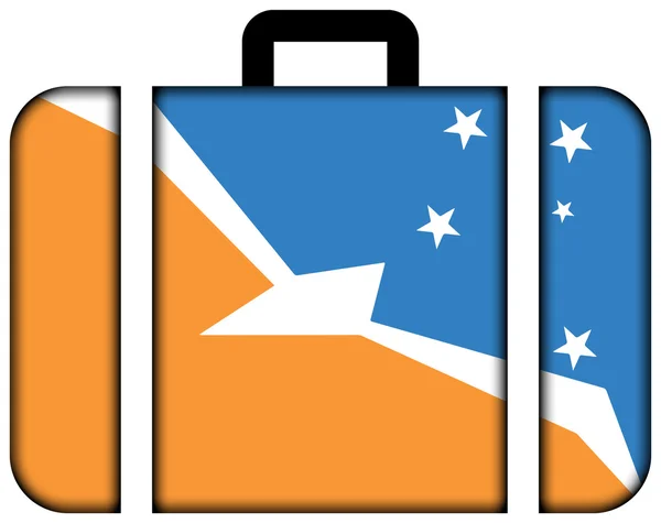 Σημαία της Tierra del Fuego επαρχία της Αργεντινής. Βαλίτσα εικονίδιο — Φωτογραφία Αρχείου
