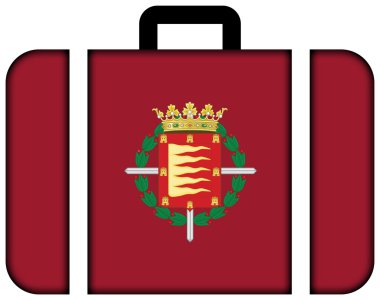 Valladolid, İspanya bayrağı. Bavul simgesi
