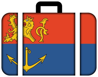 Venlo, Hollanda bayrağı. Bavul simgesi