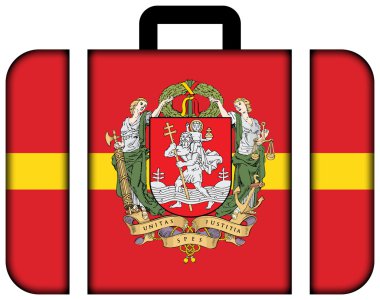 Vilnius bayrağı kat, Litvanya ile. Bavul simgesi