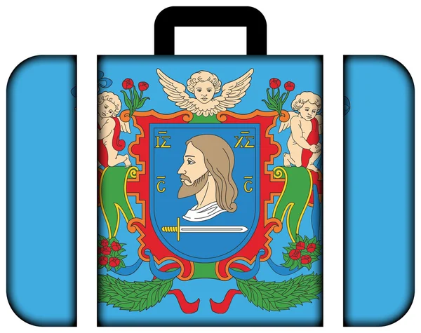 Vitebsk (Vitsebsk) Fehéroroszország zászlaja. Bőrönd ikon — Stock Fotó