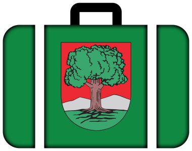 Walbrzych, Polonya bayrağı. Bavul simgesi