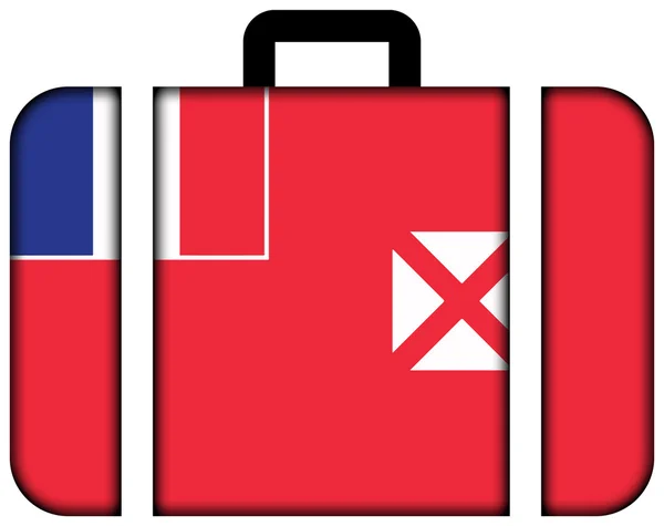 Vlag van Wallis en Futuna. Koffer-pictogram — Stockfoto