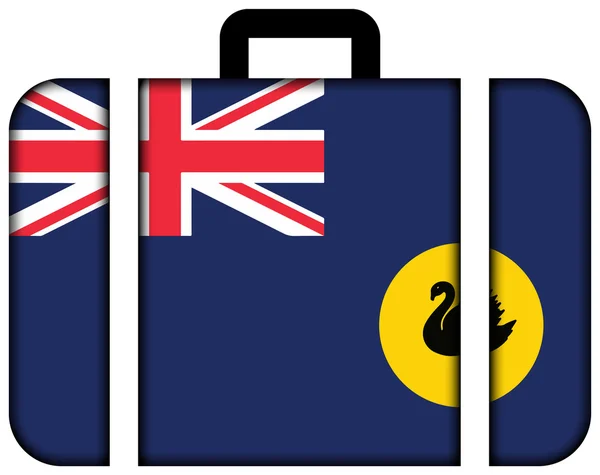 Bandiera dello Stato dell'Australia Occidentale, Australia. Icona della valigia — Foto Stock