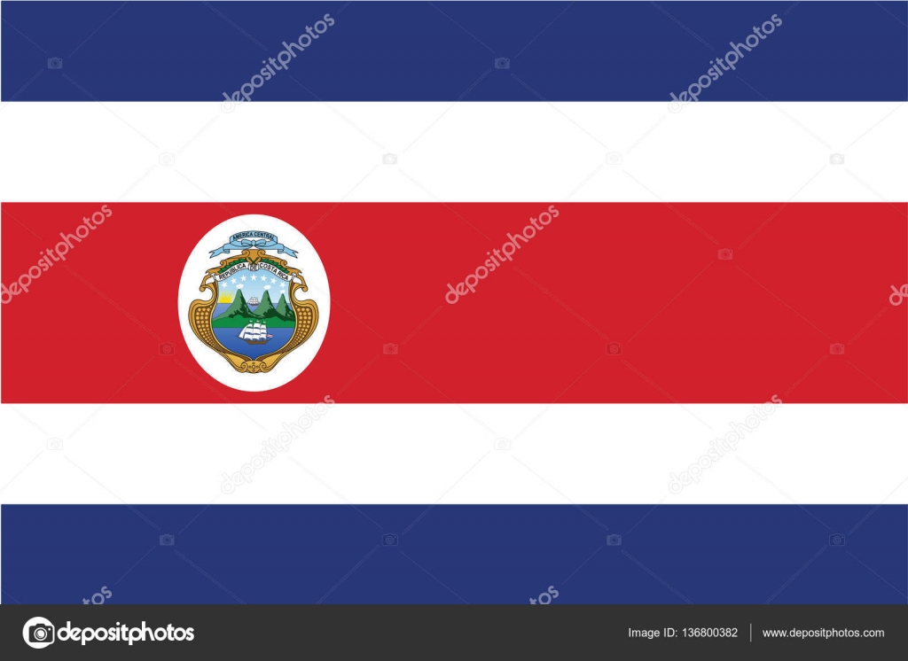 Costa Rica Flag. Vector Format Stock Vector Image by ©PromesaStudio