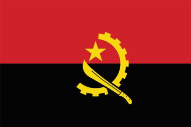Angola bayrağı. Vektör biçimi