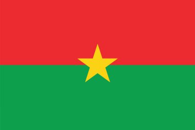 Burkina Faso bayrak. Vektör biçimi