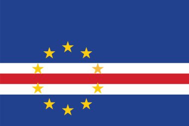 Cape Verde bayrak. Vektör biçimi
