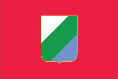 Abruzzo, İtalya bayrağı. Vektör biçimi