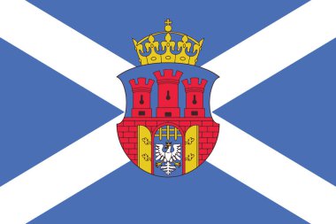 Cracow bayrağı kat, Polonya ile. Vektör biçimi