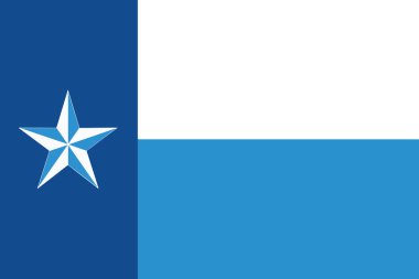 Flag of Dallas County, Texas, USA. Vector Format clipart