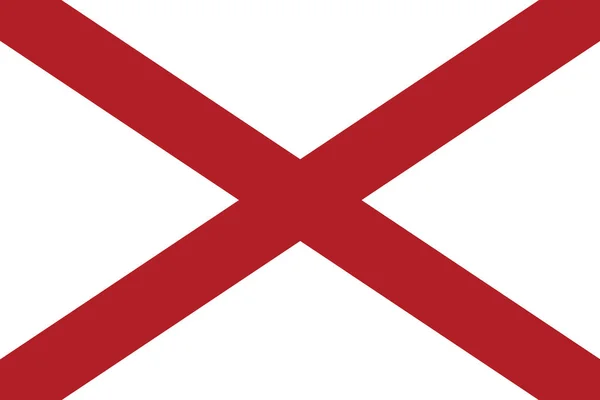 Vlajka státu Alabama, Usa. Vektorový formát — Stockový vektor