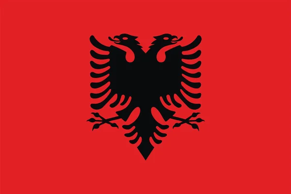 Arnavutluk bayrağı. Vektör biçimi — Stok Vektör