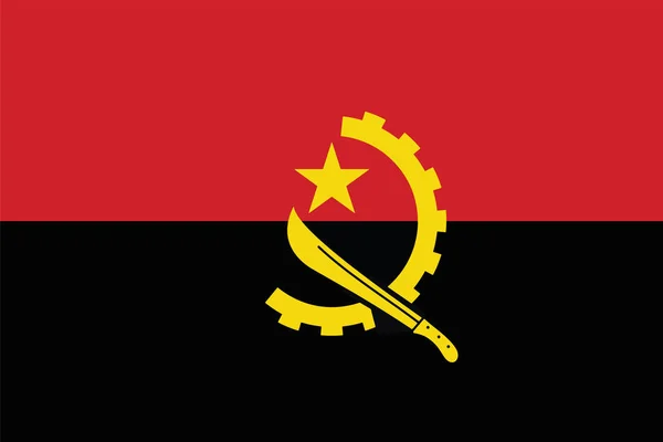 アンゴラの旗。ベクトル形式 — ストックベクタ