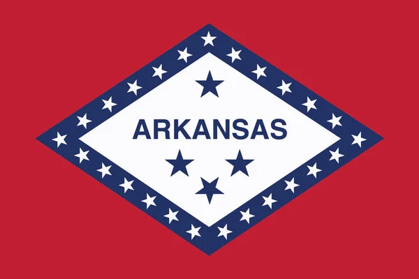 Vlajka státu Arkansas, Usa. Vektorový formát — Stockový vektor