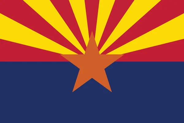 Arizona State Flag, EE.UU. Formato vectorial — Vector de stock