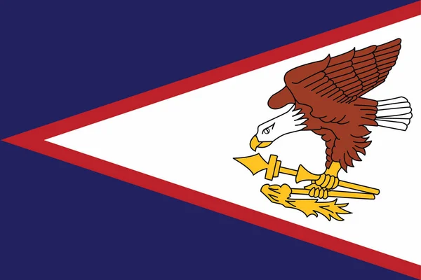 Bandeira da Samoa Americana. Formato vetorial — Vetor de Stock