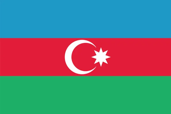 Azerbaidschanische Flagge. Vektorformat — Stockvektor