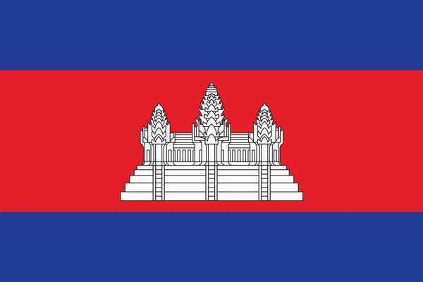 カンボジアの国旗。ベクトル形式 — ストックベクタ