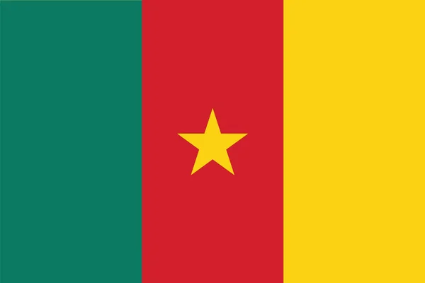 Bandeira dos Camarões. Formato vetorial — Vetor de Stock