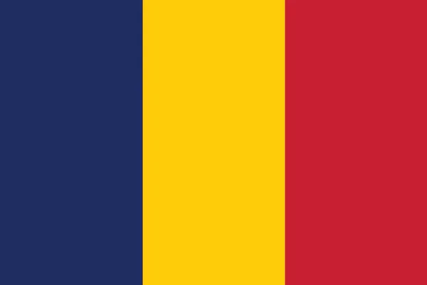 Vlajka Čadu. Vektorový formát — Stockový vektor
