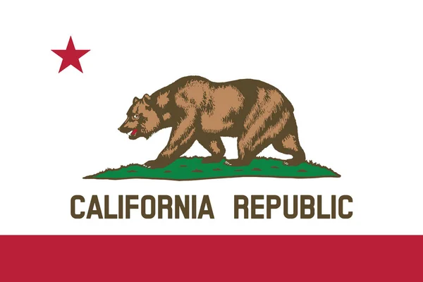 Vlag van de California State, Usa. Vector-formaat — Stockvector