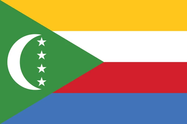 Comoros Flag. Vector Format — Stock Vector