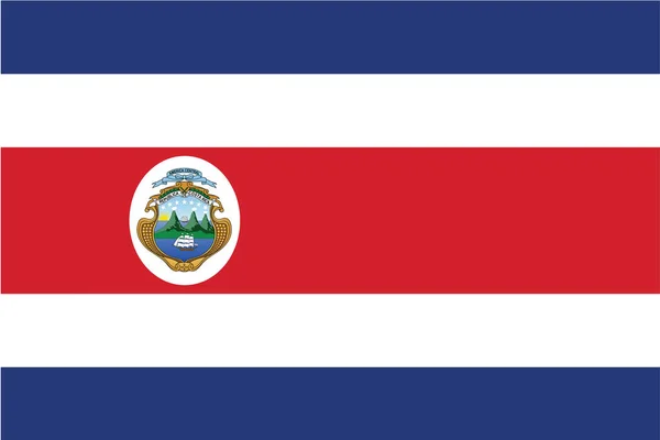 Costa Rica Flag. Vector Format — Stock Vector