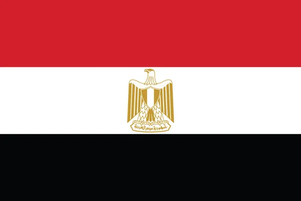 Ägyptische Flagge. Vektorformat — Stockvektor