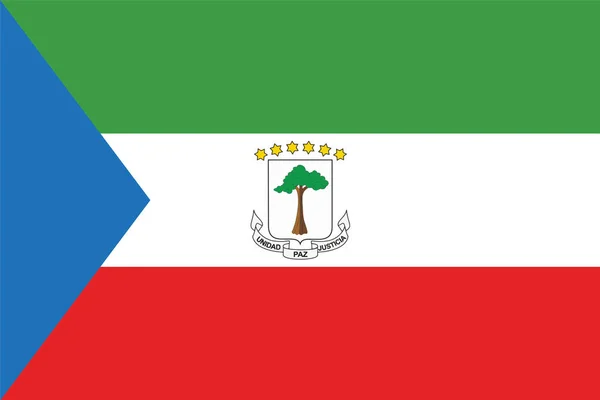 Bandera de Guinea Ecuatorial. Formato vectorial — Vector de stock