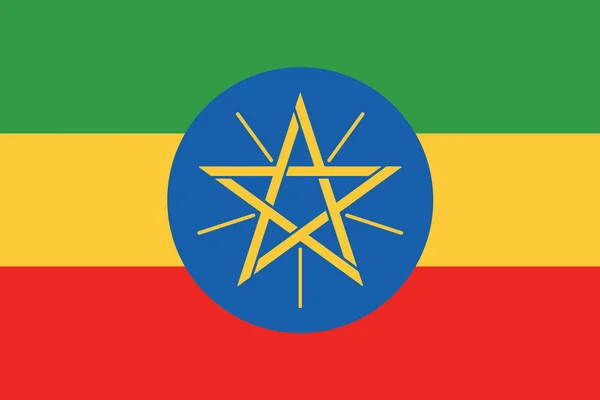 Vlag van Ethiopië. Vector-formaat — Stockvector
