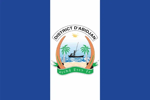 Abidjan, Elefántcsontpart zászlaja. Vektoros formátumban — Stock Vector