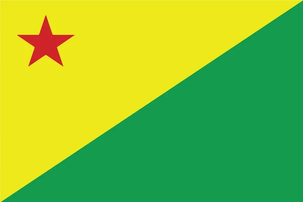 Vlag van de Braziliaanse deelstaat Acre. Vector-formaat — Stockvector