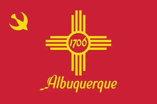 Bandera de Albuquerque, Nuevo México, EE.UU. Formato vectorial — Vector de stock