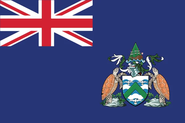 Vlag van Ascension (eiland), Canada. Vector-formaat — Stockvector