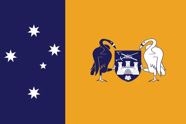 Flagge der australischen Hauptstadt, Australien. Vektorformat — Stockvektor