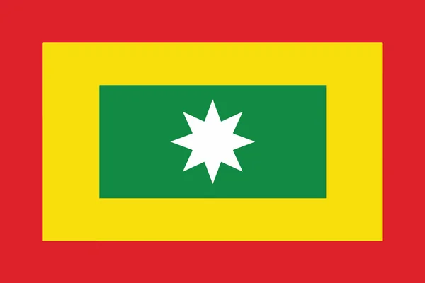 Flagge von Barranquilla, Kolumbien. Vektorformat — Stockvektor