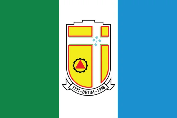 Betim、ミナスジェ ライス州、ブラジルの旗。ベクトル形式 — ストックベクタ