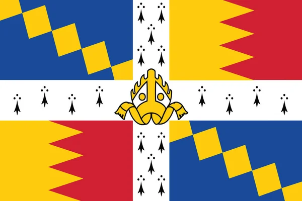 Flagga Birmingham (The Birmingham rådets banner), England, Storbritannien. — Stock vektor