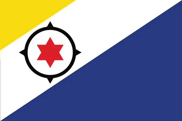 Flag of Bonaire, Netherlands. Vector Format — Stock Vector