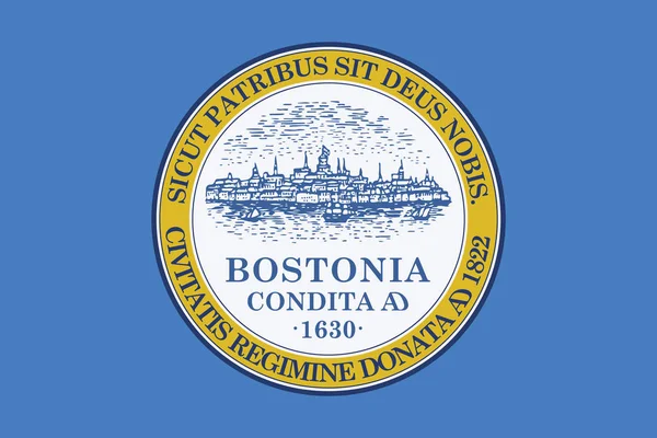 Boston, Massachusetts, ABD bayrağı. Vektör biçimi