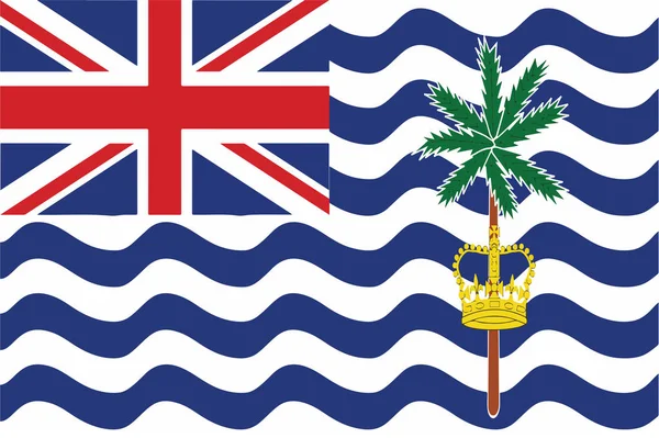 Flag of British Indian Ocean Territory. Vector Format — Stock Vector